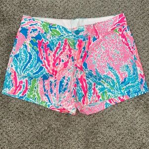 Lilly Pulitzer Callahan Shorts, Coral Reefs size 10
